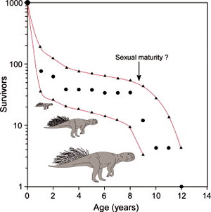 Продолжительность жизни динозавров